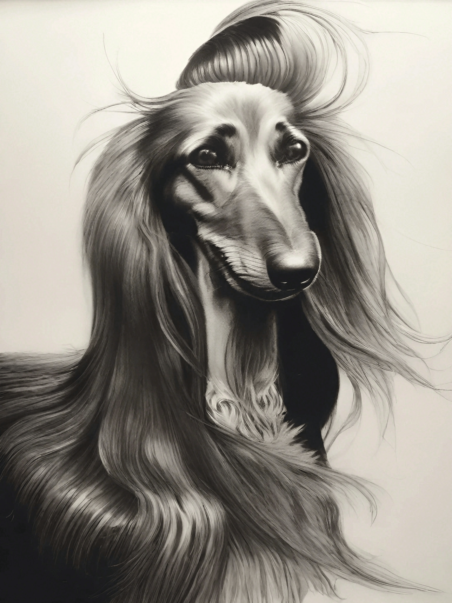 Elegant Afghan Hound Digital Art