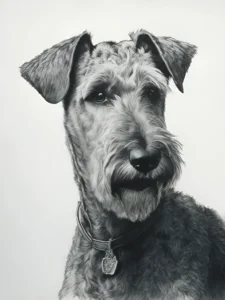 Charming Airedale Terrier Digital Art 2 Airedale Terrier