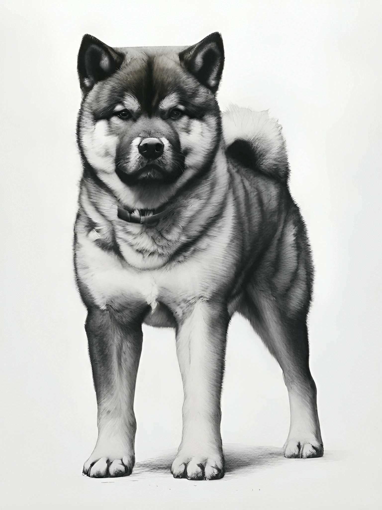 Exquisite Akita Inu Digital Art