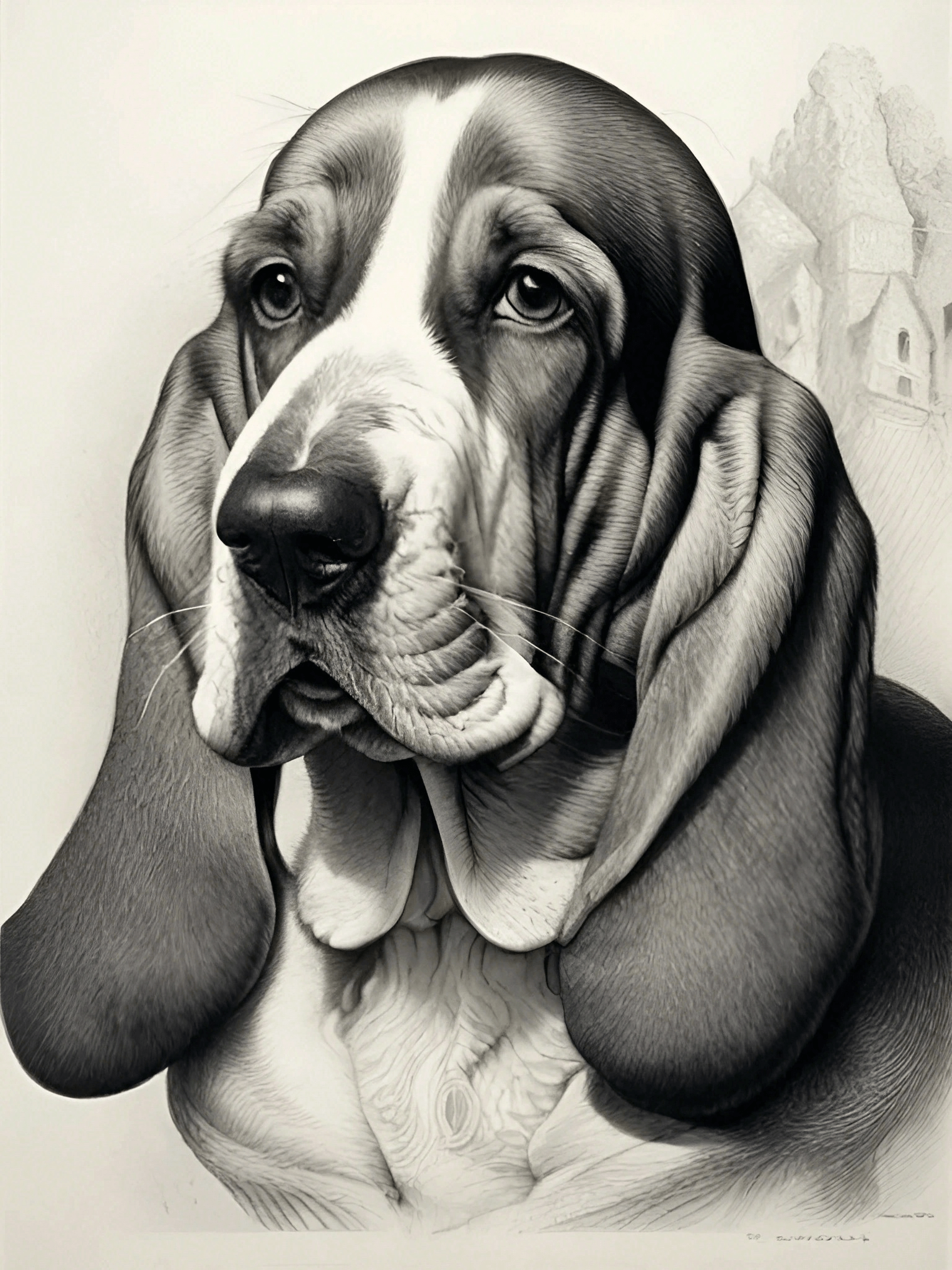 Bold Basset Hound Art 1 Basset-Hound-LD-1