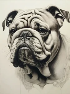 Mysterious Bulldog Digital Art 2 Bulldog-4