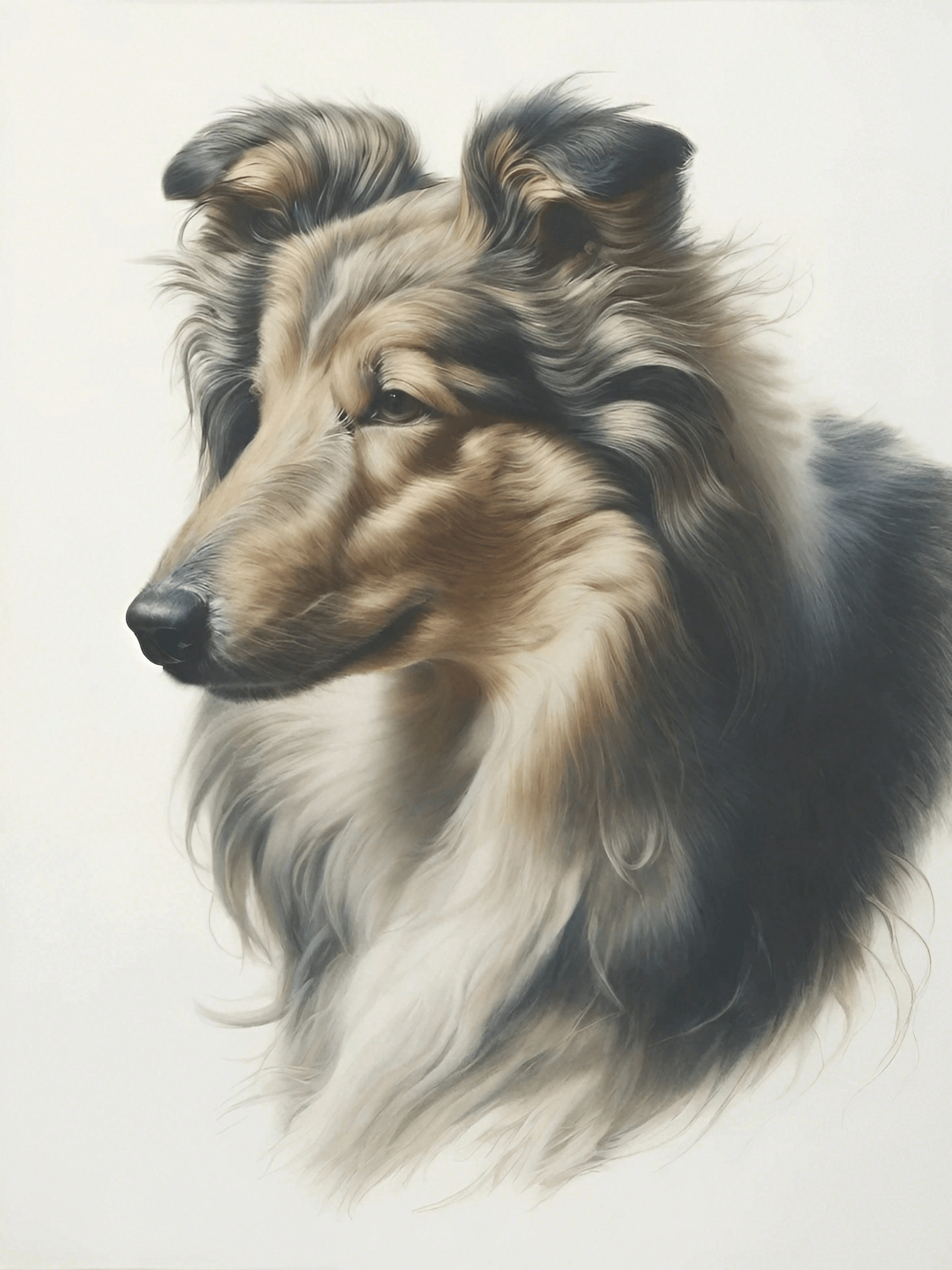 Majestic Collie Dog Art 1 Collie-LD-1