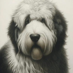 Pencil And Ink 30 Old-English-Sheepdog-LD-1