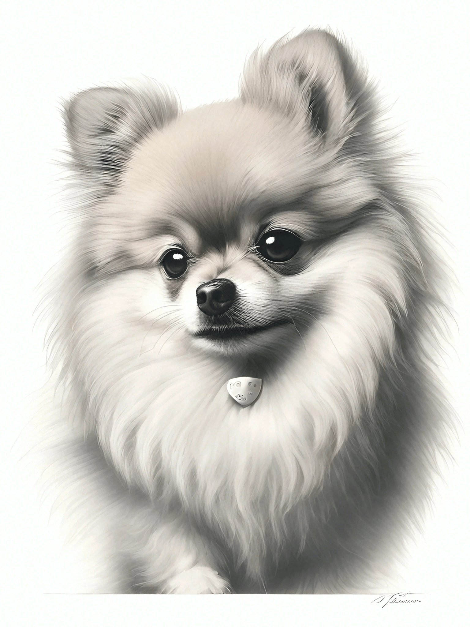 Vibrant Pomeranian Art 1 Pomeranian-LD-1