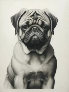 Vibrant Pug Art 2 Pug-LD-2