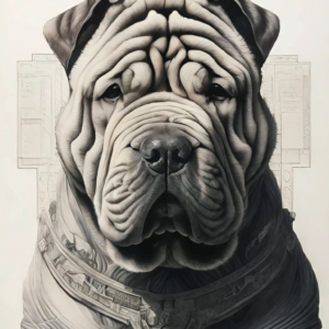 Pencil And Ink 32 Shar-Pei-LD-1