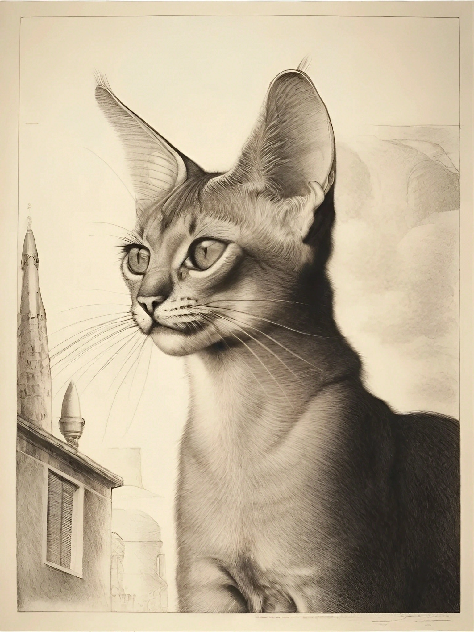 Regal Abyssinian Cat Comic Art 1 Abyssinian-cat-CA-1