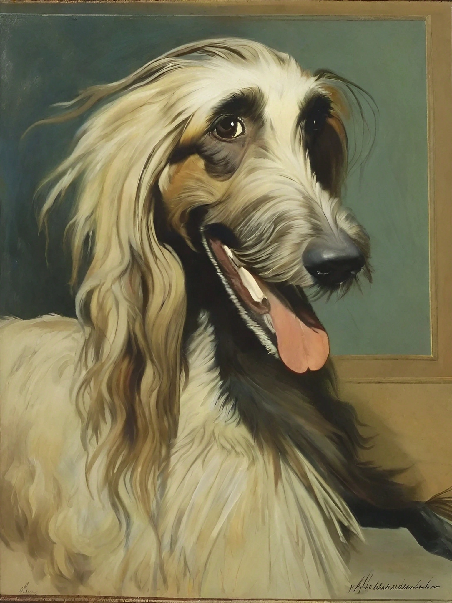 Magnificent Afghan Hound Comic Art 1 Afghan-Hound-CA-1