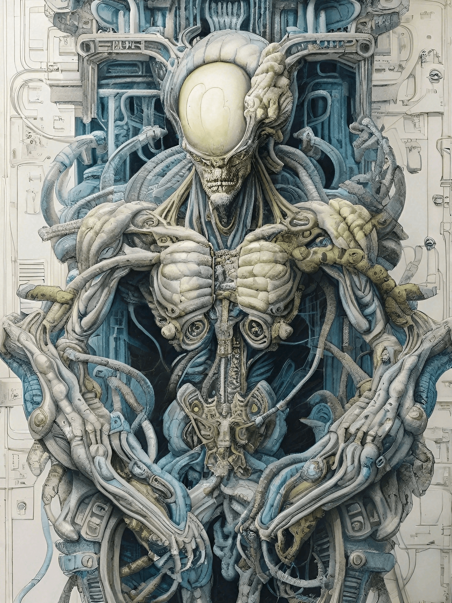Spellbinding Biomechanical Alien Fantasy Art 1 Bio-Alien-Grey-FA-1