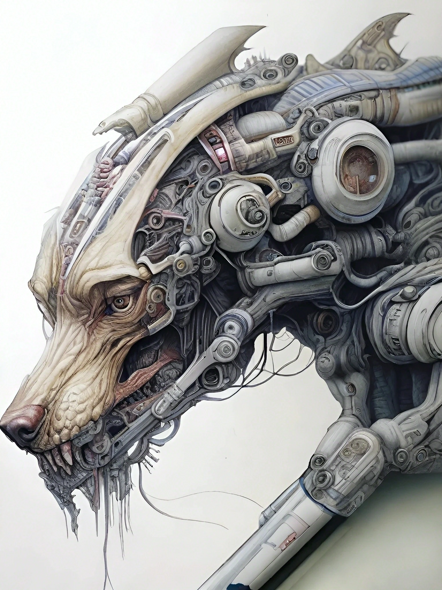 Untamed Biomechanical Wolf Art 1 Bio-Wolf-HD-FA-1