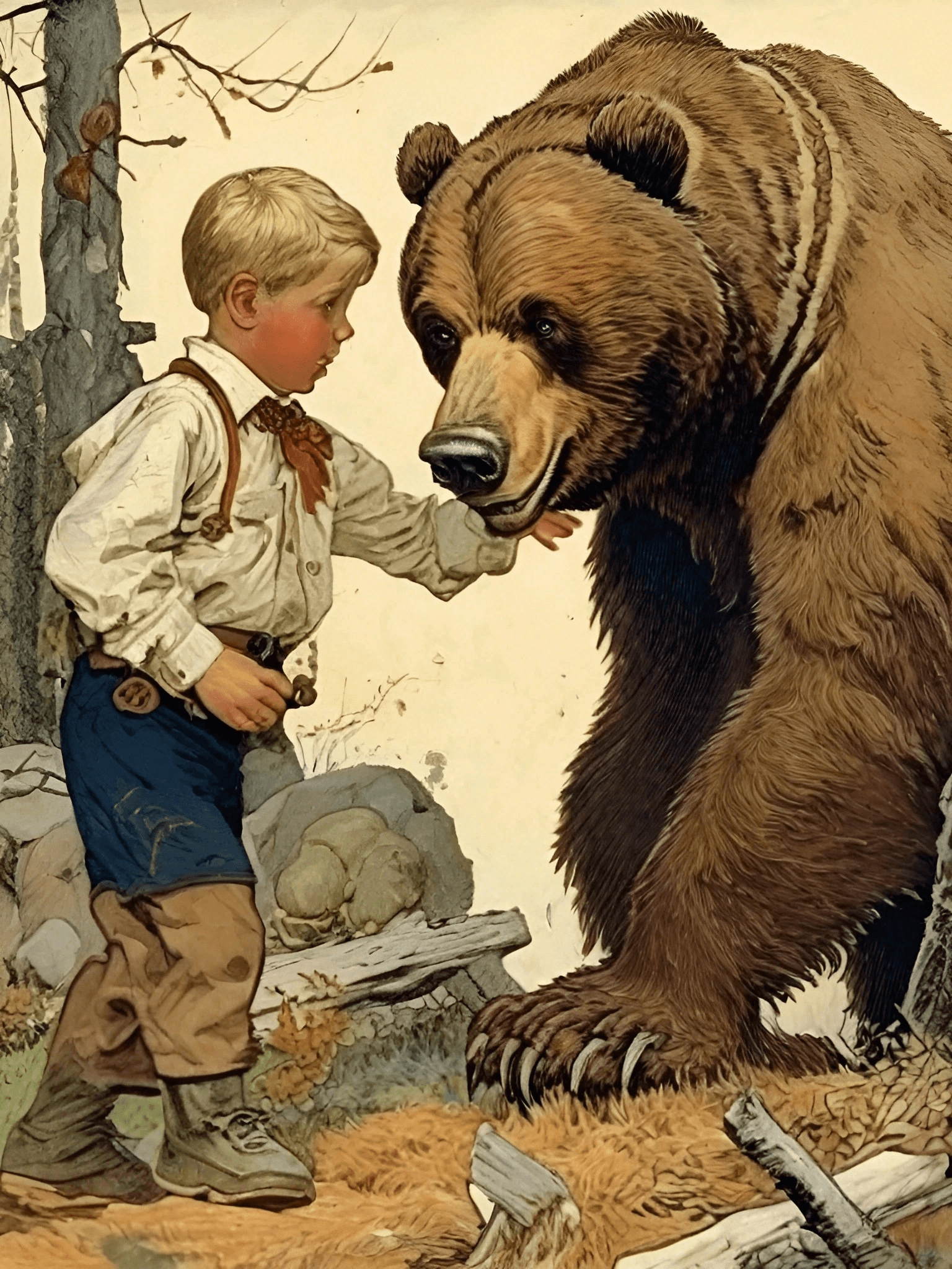 Energetic Brown Bear Comic Art 1 Brown-Bear-CA-1