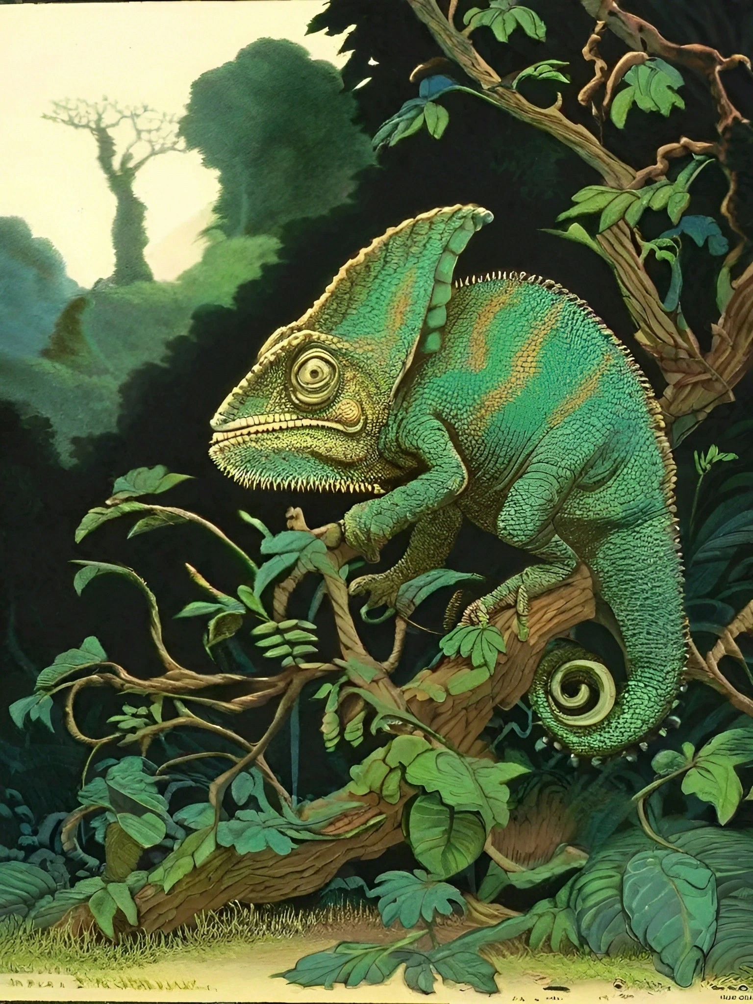 Exotic Chameleon Comic Art 1 Chameleon-CA-1