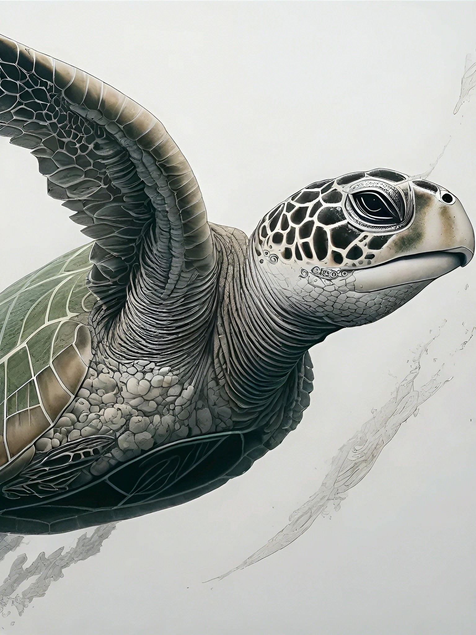 Powerful Green Sea Turtle Art 1 Green-sea-turtle-LA-1