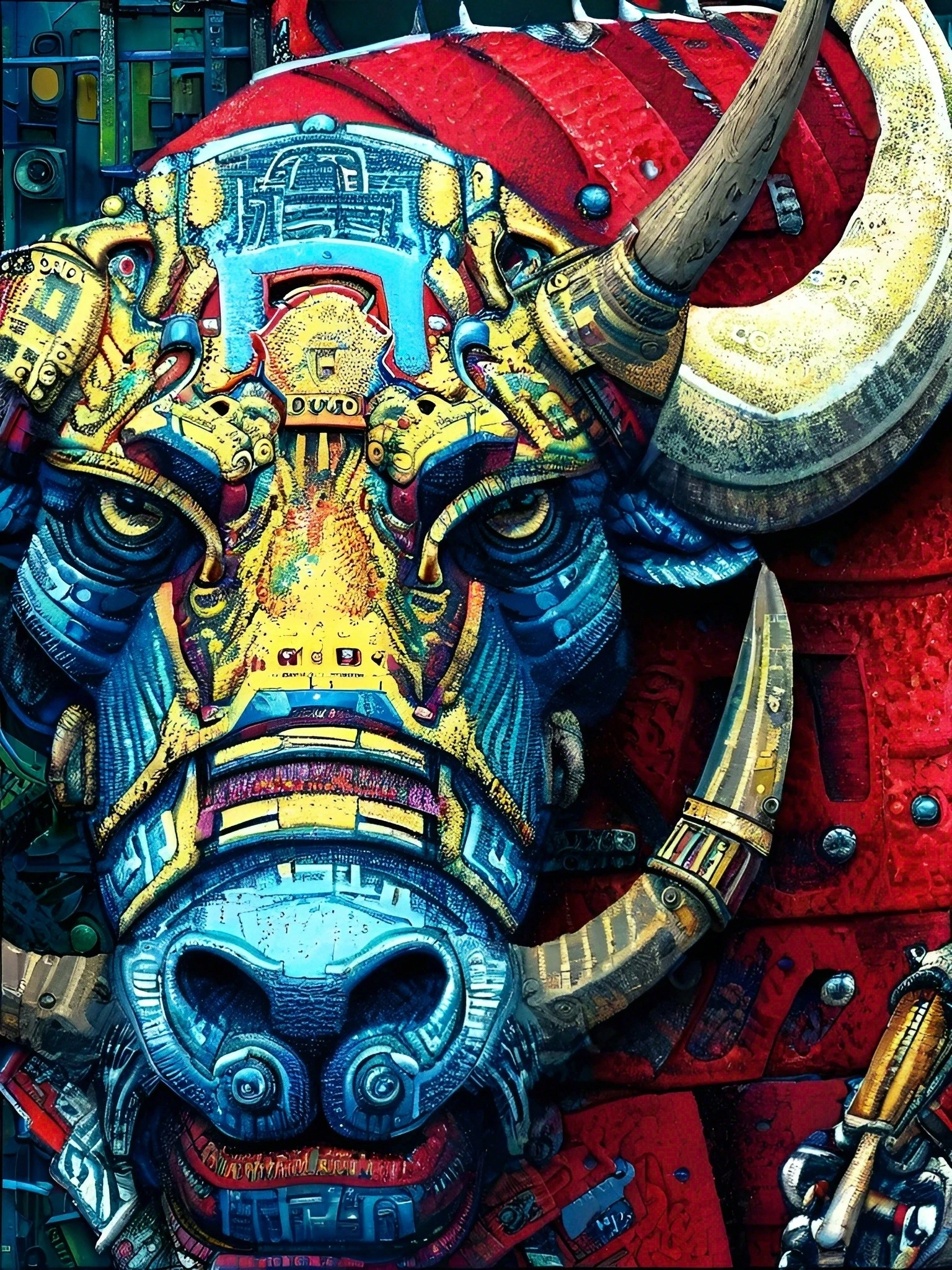 Powerful Minotaur Biomechanical Art 1 Minotaur-Prime-FA-1.