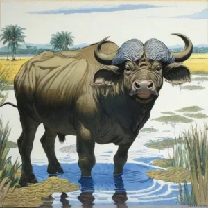 Vibrant Enchanting Water Buffalo Comic Art 2 Water-Buffalo-CA-3