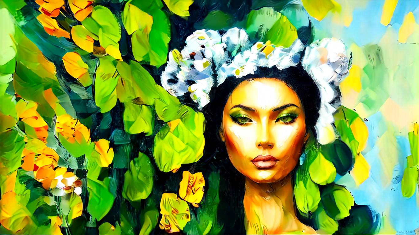 Enchanting Amazon woman Oil Painting Art 1 amazon-woman-HD-1